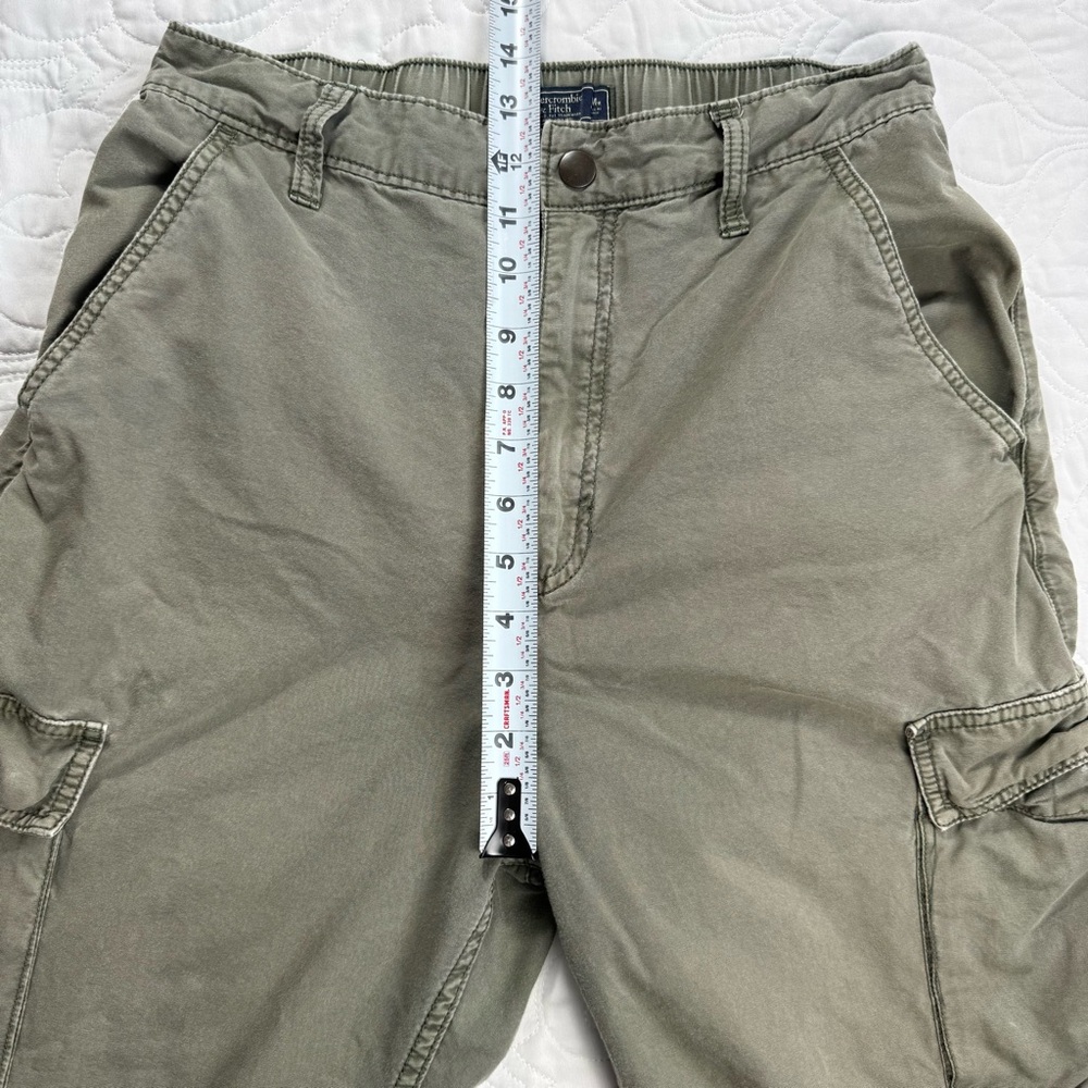 Abercrombie & Fitch Khaki Army Green Cargo Utility Jogger Pants Women Medium EUC - Picture 10 of 11